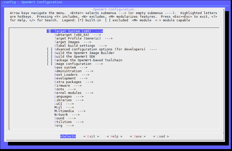 Lean openwrt/Lede(x86_x64)编译过程