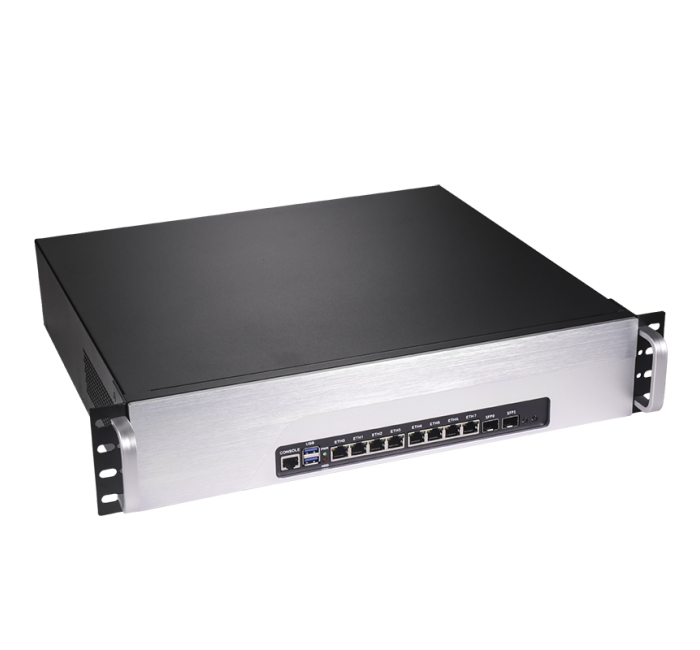 2U软路由器工控整机8网口1G/8电口1G+2光口千兆/1G/10G机架控制路由器企业级路由器